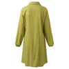 Casual Dresses Cotton And Linen Shirt Dress Women's Long Sleeve Loose Single Breasted Elegant Beach Party Sundress Vestidos