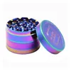 Herb Grinder Rainbow Smoking Metal 4 Layer Zinc Alloy Detachable Tobacco Grinders For Accessories Drop Delivery Home Garden Househol Dhurj