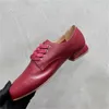Elbise Ayakkabı Çapraz Kayışı Bayanlar İçin Sauqre Toes Tasarımcılar Şasisi Femme Kırmızı Dantel-Up Churry Orta Topuklu Kadın Sığ Zapatos Mujer