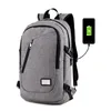 Mochila aiwithpm USB Charging Computador Laptop School Bag Pack Pacotes de estudantes para adultos viagens à prova d'água