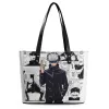 Bags Jujutsu Kaisen JUBA Collage Handbags Fictional Character Fashion Shoulder Bag Outdoor PU Leather Tote Bag Belt Print Beach Bags