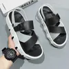 YISHEN Men Sandals Casual Shoes Trend Stylish Gladiator Open Toe Platform Outdoor Beach y Black 240417