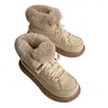 Casual Shoes 2024 Winter Boots Fur Ladies Snow Wool Low Cut Warm Man and Women Short