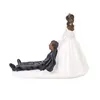 Festive Supplies Elegant Stylish Practical Durable Multi-occasional Bride Groom Couple Cake Topper Wedding Resin Figurine Valentine Day Gift