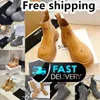 Designer Boots popular Trendy Women Short Booties Ankle Boot Luxury Soles Womens Party Thick Heel size 35-40 Desert SMFK GAI Free shipping