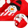 Couvriers de sacs décorations de chapeau de Noël Santa Snowman Table Vérification de table Dîner décor Fork Knife Lactual Pocket Holder Th0240