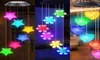 Garden Decorations Outdoor Solar LED Lighting Snowflake Particle Ball Love Five Pointed Star Wind Chime Lamp Color Change Chandeli7915368