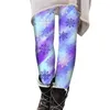 Leggings femminile 2024 Modello di fiocchi di neve in alce natalizio ad allenamento in vita ad alta vita Leggins Pantaloni fitness pantaloni