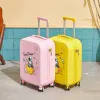 Bagage 18/20 tum hytt rullande bagage söt tecknad vagn bagage påse barnens lätta bagage lösenord för barn