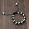 Charmarmband tibetansk buddhism legering herrarmband sex tecken mantra om mani padme hum metall amulet pärlor för kvinnor smycken