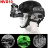 Telecamere NVG10 Night Vision Helmet Monocular Night Vision Goggle HD1080p Testa tattica verde WiFi IP66 Hunting Trail Night Vision Camera