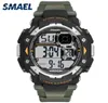 Zegarek zegarków cyfrowe zegarki cyfrowe marka Smael LED Watch Watch Big Tar Alarm Sport Waterproof1379B Army wojskowa 4057654