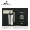 Accessori RFID Blocking Passport Wallet autentico in pelle reale COPERTANA COVERNO CREDITO CHIED CASO CASO CASO CASO ORGANIZZATORE UN MASCHI