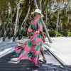 Sukienka letnia insektura wakacje luźne na pół rękawie plaża dla kobiet
