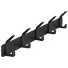 Black Robe Hooks Towel Hanger Nail Wall Aluminium Rack Door Coat Clothes Hanging Holder Bathroom Kitchen Accessories 240407