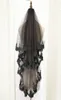 New Black Bridal veil Lace edge Cheap Two Layers Bridal Accessories 2020 mariage Wedding veil casamento welon slubny5502418