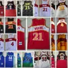 Custom Youth Homens Homens Mulheres Jerseys de Basquete 21 Dominique 55 Dikembe Wilkins Mutombo 8 Steve 4 Spud Smith Retro Jersey