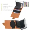 Titoli a 12 carte Slot Magic Anti RFID Double Aluminium Box Automate Portafoglio in pelle Porta del portafoglio di grande capacità ID Credit Bank Case