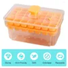 Baking Moulds Food Grade Ice Mold Cube With Lid Bin Set For Freezer Reusable Tray Scoop Whiskey Cocktail Coffee