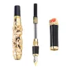 Pens Jinhao Brand Luxury Dragon Style Fountain Poll 0,5 mm Gold Metal Iraurita Business Writing Tool Tool Gift Stationery Supply