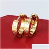 Kolczyki projektantów stadniny dla mężczyzn Kobiety luksusowy złoty diament stalowy Jewlery Love Dift Drop dostawa biżuteria otbcm