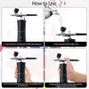 Wireless Spray Gun Portable Rechargeable Airbrush With Compressor Single Action For Face Beauty Nail Art Tattoo Craft Cake Paint 240408