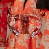 Imprezy zaopatrzenie w styl japoński w kształcie kimono OBI Pas Prened Bow Bow Band Women Gejsha talia multi-wzorcy bawełna motyla