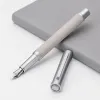 Pennen Nieuwe Fontein Pen met luxe set 0,5 mm Zwart F NIB Converter Pen Steel Ink Pens Simple Business Signing Pen Writing Pennen