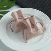 Sieraden Drawstring Microvezel Kleine cadeauboga Juwelen Verpakkingszakken voor wimpers Hair Rings ketting bruiloft Candy Bag kan afdrukken