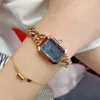 Wristwatches Women Quartz Watch Luxury Rectangle Square Clock Vintage Rose Gold Sliver Steel Orologio Reloj Ladies Wristwatch Mujer