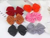 Baby Girls Hairclips Solid Bowknot Hair Clip Ribbon Bow Hairpins Cute Barrette Newborn PO Shoot Hair Accessories 30 Colors8581898