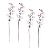 Decorative Flowers 4 Pcs Simulation Plum Blossom Artificial Manual Simulated Wintersweet Party Ornament Silk Fake