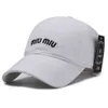 MUI MUI Ball Caps Designer Baseball C Womens Baseball Chatte de base extérieur Fashion Casual Sunshade Hat Sports Hat Miui Hat 3516