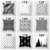 Bloemgeometrische 36 Wave Colors Pillowcase Zwart Wit gestreepte drukkussenkussens Kussen Cushion Pillowcover Home Decoratie Th1395 Cover