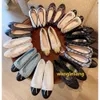 Dress Shoes Designer Ballet Flats Shoe Spring Autumn Sheepskin Bow Boat Lady Leather Lazy Dance Loafers Women SHoes Large Size 34-42 Leather Sole0001