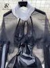 Singreiny Porno Halter Leather Sets Women Hollow Out Mesh Señela Depresada Depresada Shawl Fawl