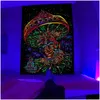 Wandteppiche ESCENTS -GABY European und American Black Light Hanging Tuch Poster Home Dekoration Hintergrund psychedelischer Trippy 23021 DHMRJ