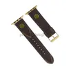 Apple Watch Strap 38mm 40mm IWatch 3 4 5 6 7 8シリーズバンドデザイナーフラワーブラックリンクチェーンリストバンドNN67736Gのファッション本革の時計バンド