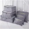 6pcs Travel Storage Bag Large Capacity Luggage Clothes Sorting Organizer Set Suitcase Pouch Case Shoes Packing Cube Bag