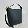 new style bucket bag designer bag fashion women genuine leather golden hardware shoulder bag 2 size minimalism luxury handbag outing casual vacation tote bag