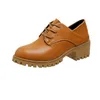 Casual schoenen 2024 Spring en herfst Fashion Simple Oxford Anti Slip Dikke Sole Damesronde Hoofd Kruisband enkele schoen