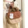 Briefcases Cute Bunny Girl Messenger Bag Korean Style Crossbody Bags for Girls PU Hand Bags Toddler Purses and Princess Handbags Free Ship