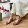 Scarpe eleganti koznoy da 3 cm mucca naturale vera pelle etnica estate donne donne ladies bassa tallone grosso sola sola slip matura singola su elastico