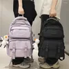 Backpack Unisex High Capacity Waterproof College Trendy Multi-Pocket Women&Men Laptop School Cute Girl Travel Book Bag 030