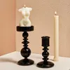 Bandlers Transparent Stand Doalight Black Glack Cangle décorations de maison Ornements Décoration de mariage