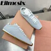 Casual schoenen 2024 Echt lederen platte hakken Training vrouwen comfortabel rennen retro veter sneakers