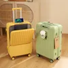 女性、日本語、韓国スタイルの充電トロリーケース、ビジネスギフトコード旅行ケースのためのマルチ機能フロントオープニング荷物