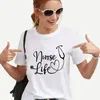 Women's T Shirts Life For Women Fashion Graphic Y2k Tops Harajuku Summer Casual Neck Short Sleeve Tees Comfortable Female Clothing