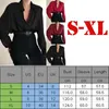 Mulheres Botões Bloups Turn Down Charts Office Lady Lady Manga Longa Casual Blusa Loose Ol Shirt Baggy Tops Redwine Red Black 240403