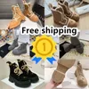 2024 Designerstövlar Populära trendiga kvinnor Booties Ankle Boot Luxury Soles Womens Thick Heel Storlek 35-40 Chunky vandring SMFK GAI